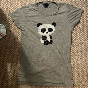 French Connection beaded panda t-shirt.